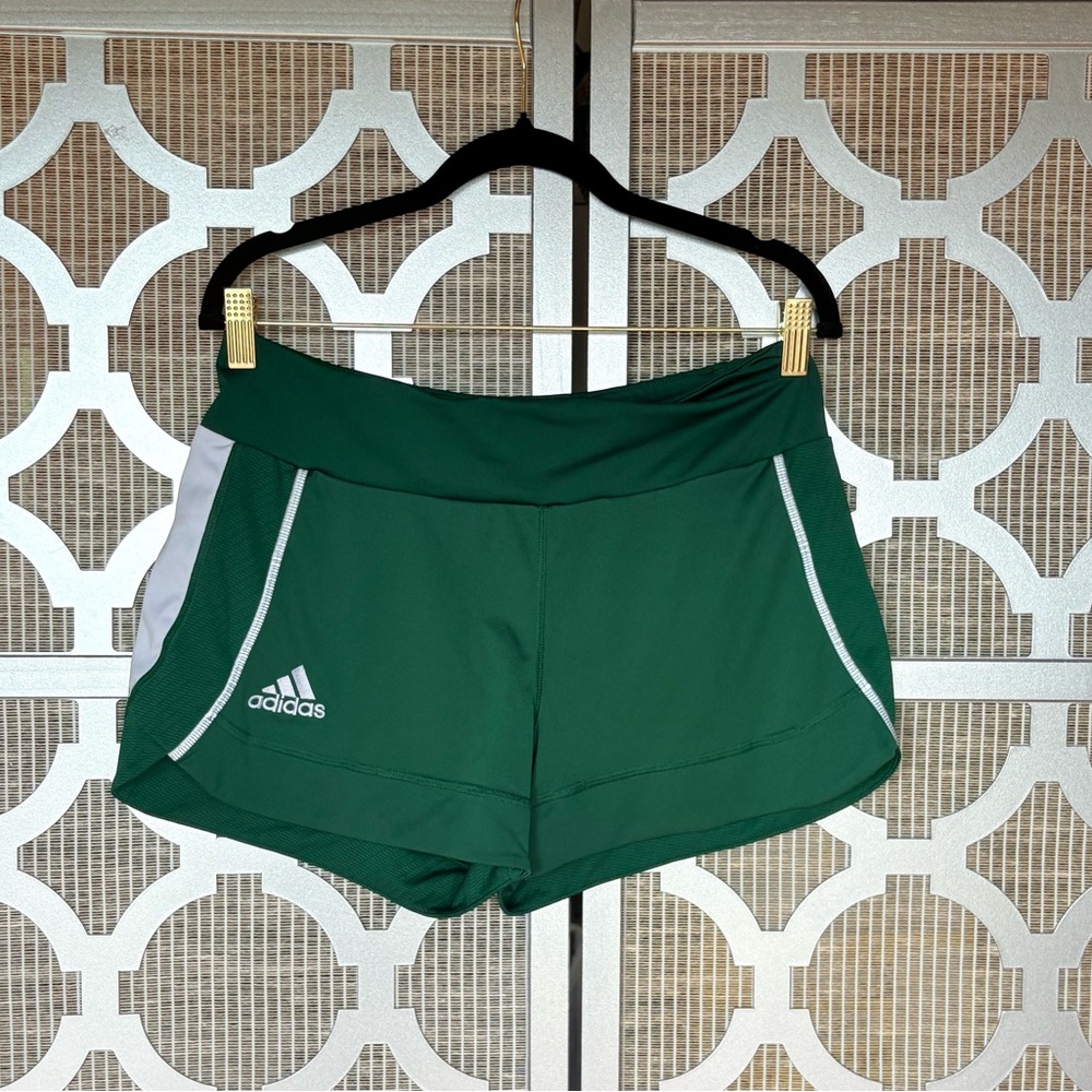 Adidas Women's Dark Green Athletic Shorts